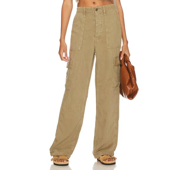 MOTHER Gothic Olive The Private Cargo Sneak Women's Size 27 Green Utility Pants - Picture 14 of 14